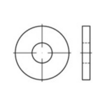 TOOLCRAFT 138257 Onderlegringen Binnendiameter: 6.4 mm DIN 6340 Staal 100 stuk(s)