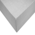 Zo Home Lino Hoeslaken Katoen Linnen Look 35cm Hoek - Dove Grey 90x210/220cm - Grijs