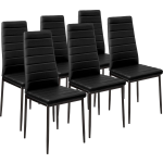 Tectake Eetkamerstoelen Set Van 6 - Zwart