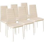 Tectake 6 Stuks Eetkamerstoel , , Eetkamerstoelen 401852 - Beige