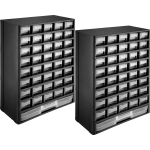 Tectake - 2x Assortimentskast Magazijnkast Voor Kleine Onderdelen - 403515 - Negro