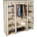 Tectake - Kledingkast Ameline - Veel Opbergruimte - 402527 - Beige