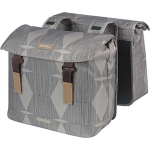 Basil Elegance - Dubbele Fietstas - 40-49 Liter - Chateau Taupe - Grijs