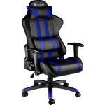 Tectake Gaming Chair Bureaustoel - Premium Racing Style -/blauw - Kunstleer - Verstelbaar - Zwart