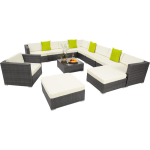 Tectake - Las Vegas - Wicker Loungeset - Zitgroep Xxl 403840 - Grijs