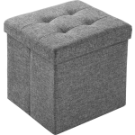 Tectake - Opvouwbare Opbergkist Zitkruk 38 X 38 X 38 Cm - Opbergruimte 402237 - Gris