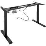 Tectake Elektrisch Tafelframe Denis 402997 - 180x68x123 Cm - Zit-sta Bureau - Zwart