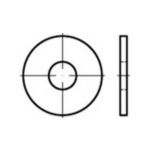 TOOLCRAFT 147970 Onderlegringen Binnendiameter: 5.3 mm ISO 7093 Staal 2500 stuk(s)