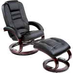 Tectake - Tv-fauteuil Met Krukje Model 2 - 403849 - Zwart