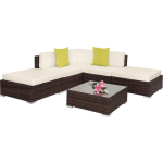 Tectake - Wicker Zitgroep Parijs, Variant 2 Mix Sku: 403831 - Bruin