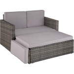 Tectake - Loungesofa Corfu-wicker Tuinset--403884 - Grijs