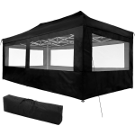 Tectake - Partytent 3x6 M. Opvouwbaar- 4 Wanden- 403164 - Zwart