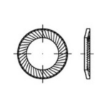 159348 Grendeltandschijven Binnendiameter: 2.5 mm Verenstaal Verzinkt 500 stuk(s)