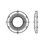 159422 Grendelschijven Binnendiameter: 6 mm Verenstaal Verzinkt 250 stuk(s)