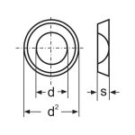 TOOLCRAFT A5,3 D125:A2K 194701 Onderlegringen Binnendiameter: 5.3 mm M5 DIN 125 Staal Verzinkt 100 stuk(s)