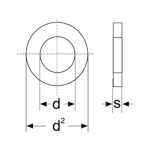 TOOLCRAFT 814741 Onderlegringen Binnendiameter: 8.4 mm M8 DIN 125 Staal Verzinkt 50 stuk(s)