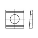 TOOLCRAFT 1060728 Keilschijven Binnendiameter: 9 mm DIN 434 RVS A2 50 stuk(s)