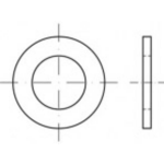 TOOLCRAFT TO-5377953 Onderlegringen 2 mm ISO 7092 RVS A2 2000 stuk(s)