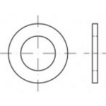 TOOLCRAFT TO-5377980 Onderlegringen 14 mm ISO 7092 RVS A2 100 stuk(s)