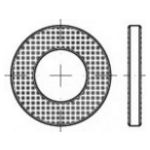 TOOLCRAFT TO-5444193 Onderlegringen 12 mm 88119 Staal 200 stuk(s)