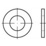 TOOLCRAFT TO-5447175 Onderlegringen 2.2 mm DIN 125 Messing 1000 stuk(s)