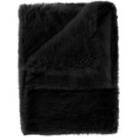 Heckett & Lane Fake Fur Plaid Perle - Black Is Black 140x200cm - Zwart