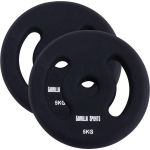 Gorilla Sports Gewichtsschijf - Halterschijven - 2 X 5 Kg - Vinyl - Rubber - Zwart
