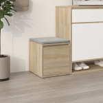 Vidaxl Opbergbox Met Lade 40,5x40x40 Cm Bewerkt Hout Sonoma Eikenkleur - Marrón