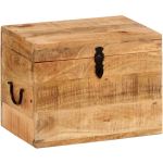 Vidaxl Opbergbox 39x28x31 Cm Massief Mangohout - Marrón