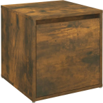 Vidaxl Opbergbox Met Lade 40,5x40x40 Cm Bewerkt Hout Gerookt Eiken - Bruin