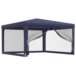 Vidaxl Partytent Met 4 Mesh Zijwanden 4x4 M Hdpe - Blauw