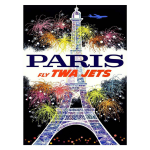 New York Puzzle Company - Fly Twa Jets Paris 1000-delige Puzzel