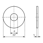 TOOLCRAFT 2,7 D9021-A2 194711 Onderlegringen Binnendiameter: 2.7 mm M2.5 DIN 9021 RVS 100 stuk(s)