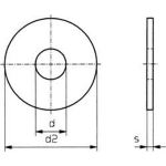 TOOLCRAFT 6,4 D9021-A2 192701 Onderlegringen Binnendiameter: 6.4 mm M6 DIN 9021 RVS A2 100 stuk(s)