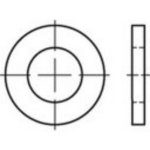 TOOLCRAFT TO-5386176 Onderlegringen 14 mm DIN 3017 Staal Galvanisch verzinkt 100 stuk(s)