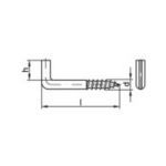 TOOLCRAFT Schlitzschraubhaken 50 mm Galvanisch verzinkt staal 100 stuk(s)