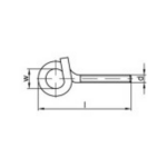 TOOLCRAFT Sterke plafondhaak 120 mm Galvanisch verzinkt staal M10 20 stuk(s)