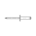 TOOLCRAFT 160018 Open blindklinknagel (Ã x l) 3.2 mm x 6 mm Aluminium Staal 500 stuk(s)