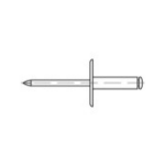 TOOLCRAFT 160168 Open blindklinknagel (Ã x l) 4.8 mm x 10 mm Aluminium Staal 250 stuk(s)