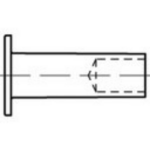 TOOLCRAFT TO-5454231 Halfholle klinknagel 3 mm 100 stuk(s)