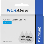 PrintAbout Huismerk Canon CLI-8PC Inktcartridge Foto-cyaan