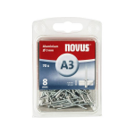 Novus 016046 Blindklinknagel (Ã x l) 3 mm x 8 mm Aluminium Aluminium 70 stuk(s)