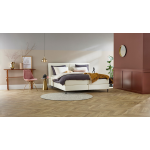 Boxspring Opal Vlak Met Gestoffeerd Matras - 200 x 200 cm - ecru