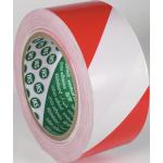 Grondmarkeringstape | PVC | rood/wit | lengte 33 m | breedte 50 mm | wiel | 36 stuks - 5635000002