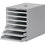 Durable Ladenbox | 7 laden m. intrekbare voorklep | grijs H322xB250xD365 mm | 1 stuk - 1712001050