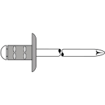 Gesipa Blindklinknagel | klinknagelschacht d x l 4 x 10 mm K12 | aluminium / staal | 500 stuks - 1433829