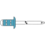 Gesipa Blindklinknagel | klinknagelschacht d x l 4 x 10 mm | RVS | 500 stuks - 1433911