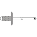 Gesipa Blindklinknagel | blindkl.nagelsteel DxL 3,2 x 11 mm K9,5 | aluminium/staal | 1000 stuks - 1455676