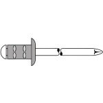 Gesipa Blindklinknagel | klinknagelschacht d x l 4,8 x 10 mm | aluminium / RVS | 50 stuks - 1464833