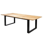 Kaihou table 240x100cm. alu black/teak
